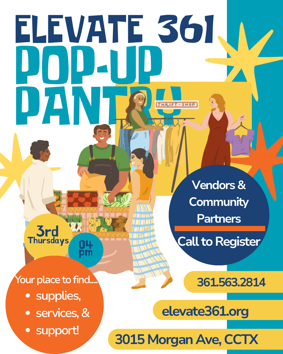 Brown Yellow Illustration Cartoon Pop Up Market Instagram Post